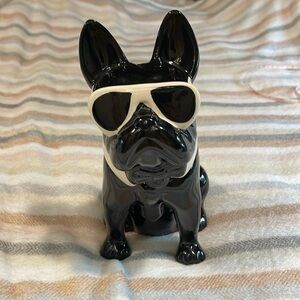 French bulldog ceramic cookie jar.